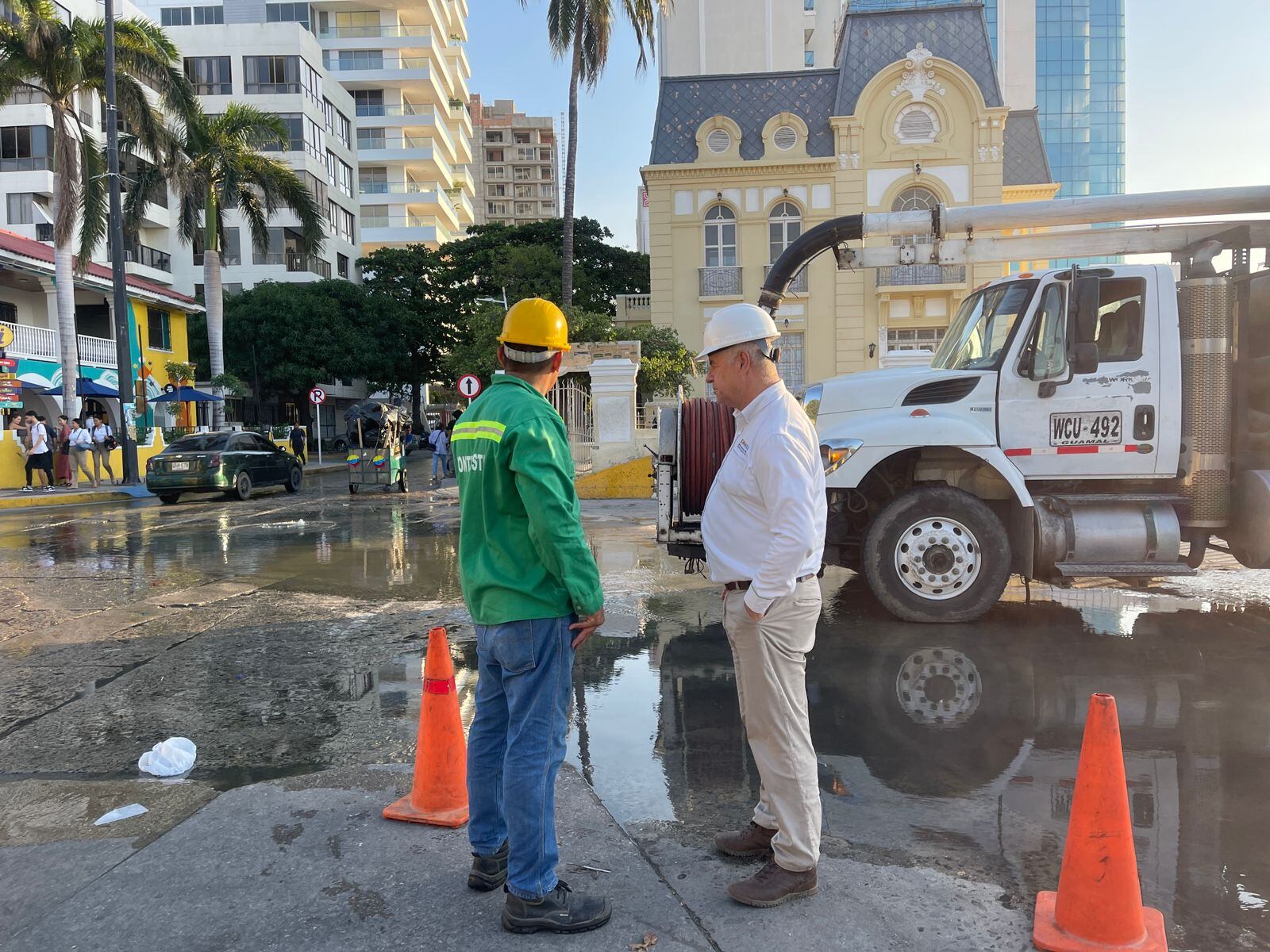 Trabajos en la EBAR Norte. Foto: cortesía ESSMAR.
