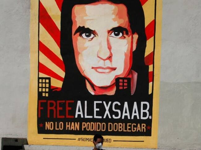 Grafiti pide libertad de Alex Saab. Foto: Getty Images
