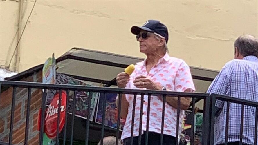 Michael Douglas  en Medellín. Foto: Cortesía