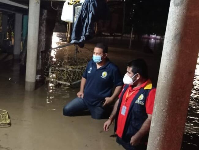 Lluvias causan inundaciones en zona rural de Santa Marta . Foto: Cortesía Alcaldía de Santa Marta