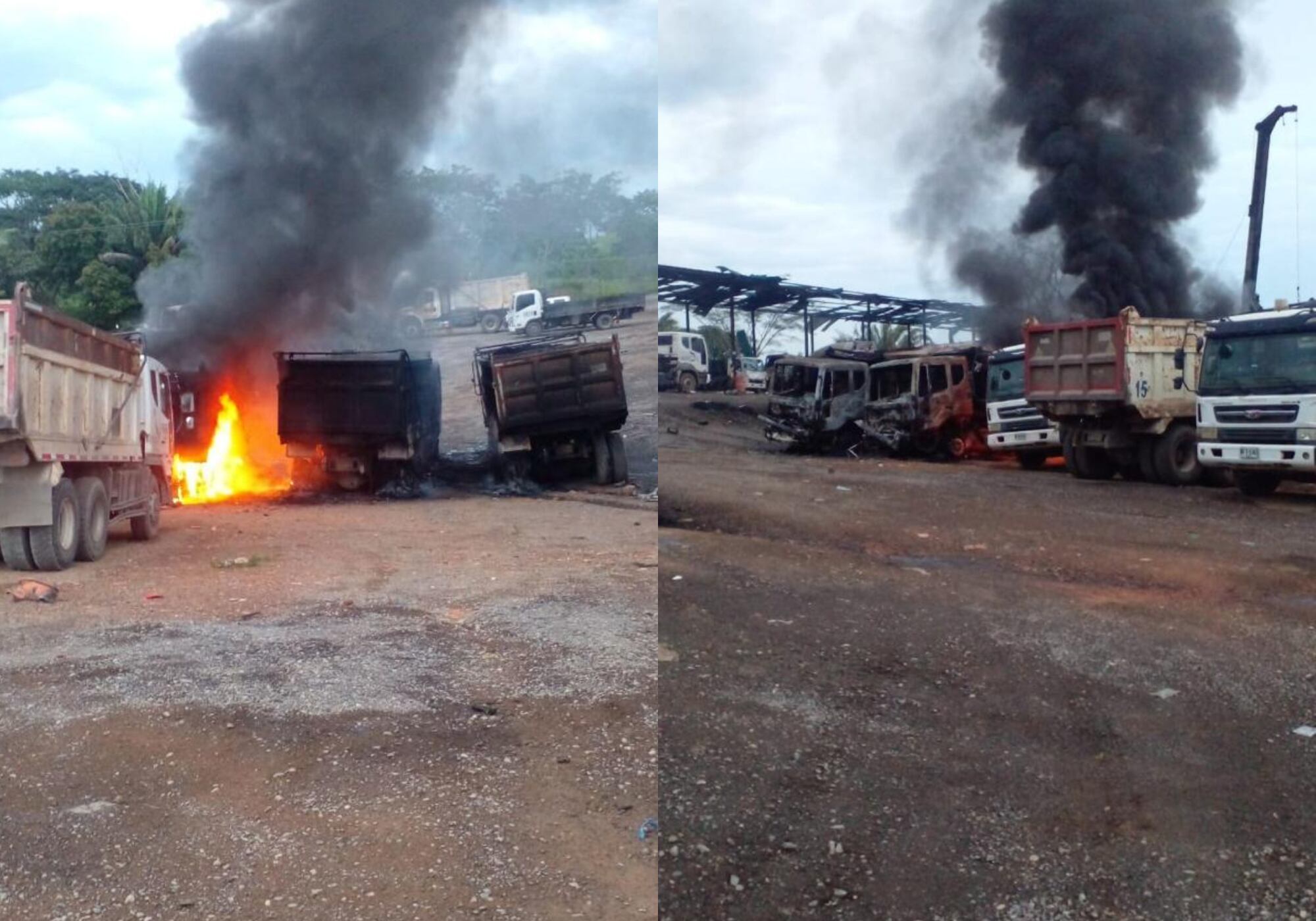 Atentado a Concesión Autopista del Río Grande. Fotos: Suministradas por la concesión