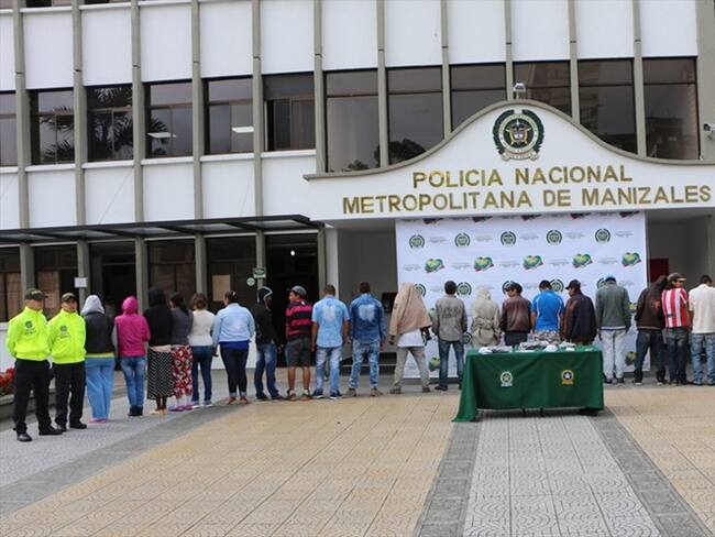 Capturan a banda delincuencial dedicada a vender droga con habitantes de calle . Foto: Policía Nacional.