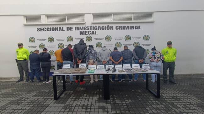'Los Velar' recibían órdenes de su cabecilla, alias Frank, quien actualmente se encuentra recluido en la cárcel La Picota de Bogotá. Foto: Policía de Cali.