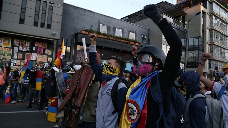 Este miércoles se realiza una nueva jornada de protestas en el marco del Paro Nacional.. Foto: Colprensa - Camila Díaz