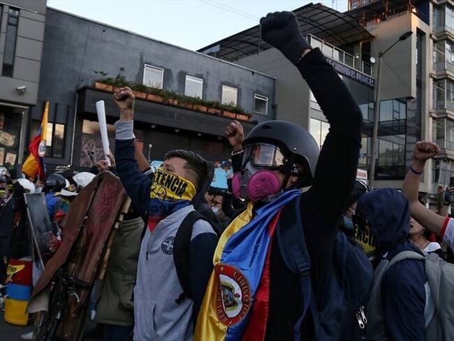 Este miércoles se realiza una nueva jornada de protestas en el marco del Paro Nacional.. Foto: Colprensa - Camila Díaz