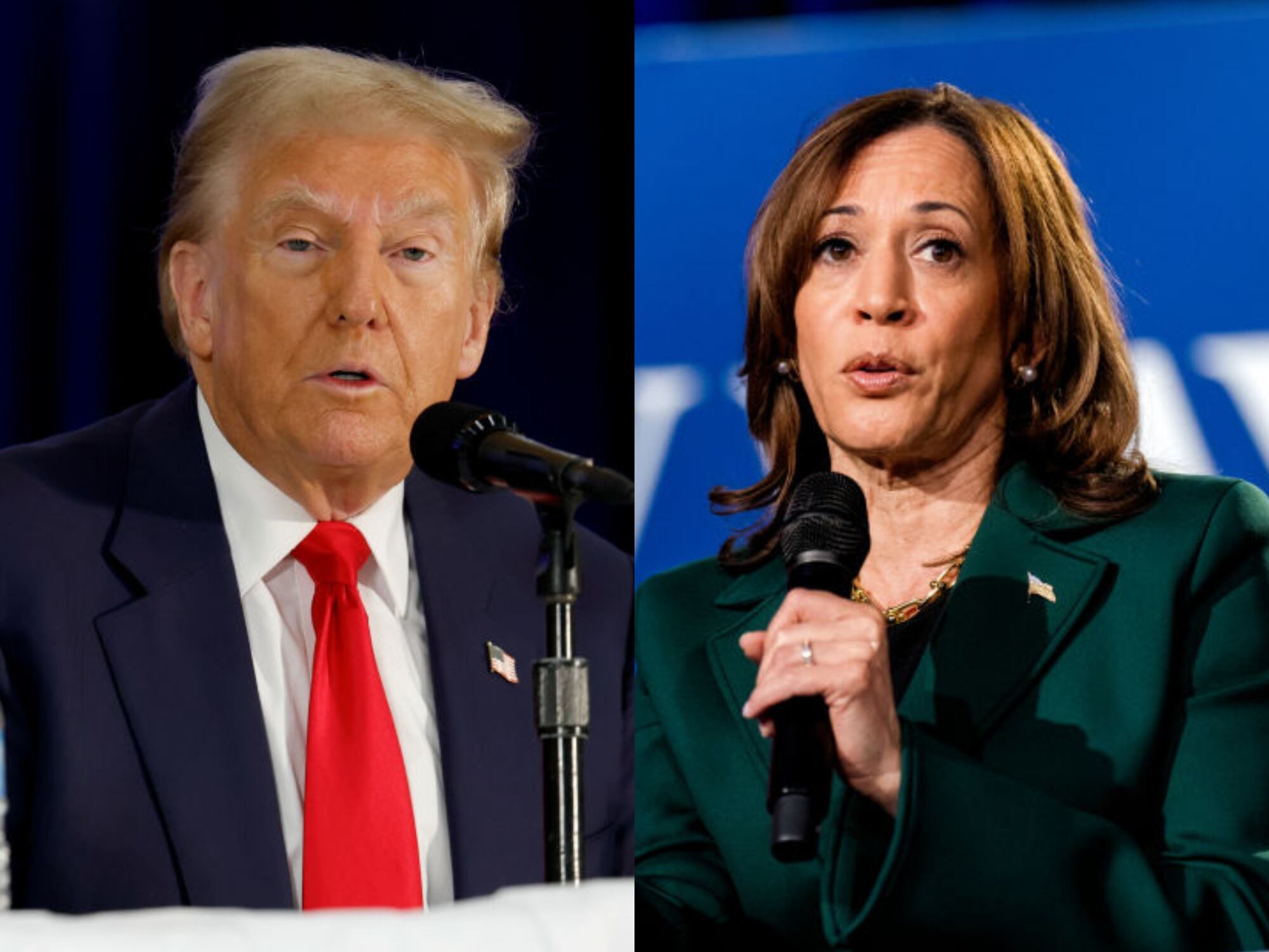 Donald Trump y Kamala Harris. I Fotos: Getty Images.