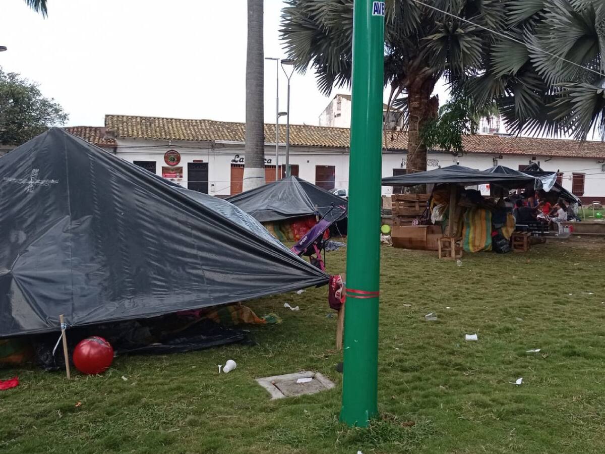 Comunidad Yukpa permanece en cambuches y bloqueando vías en Bucaramanga