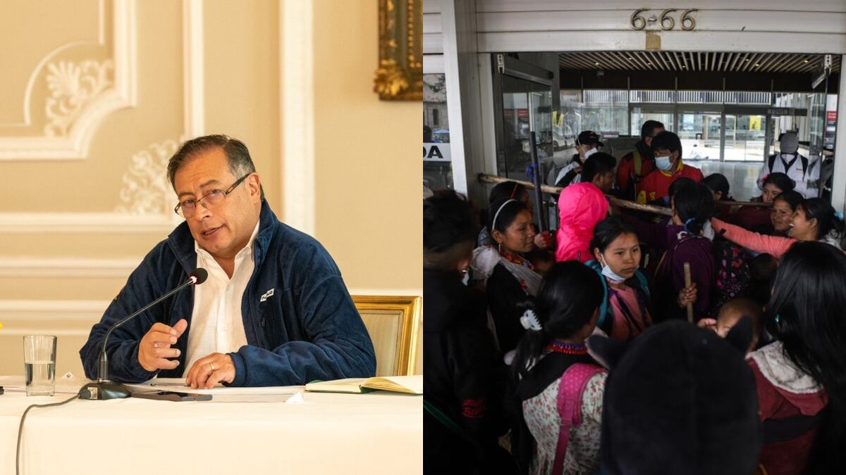 Gustavo Petro, manifestaciones en Bogotá. Fotos: Colprensa.