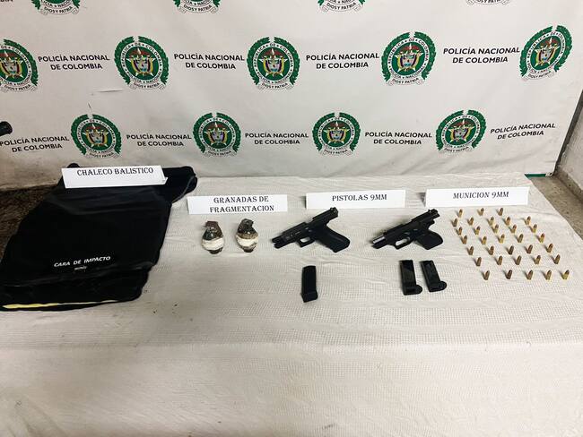 Las autoridades no descartan que grupos criminales estén planeando un atentado contra la Fuerza Pública ad portas de la jornada electoral. Foto: Policía.