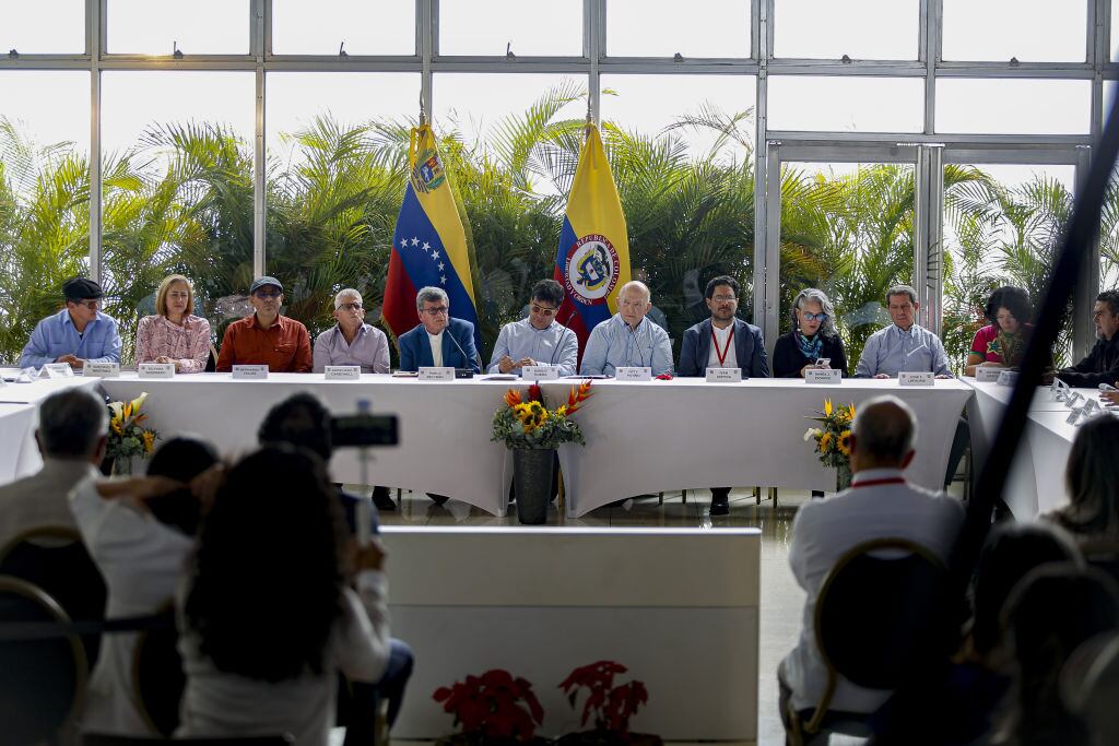 Mesa de diálogos entre el Gobierno y el ELN. Foto: Presidencia