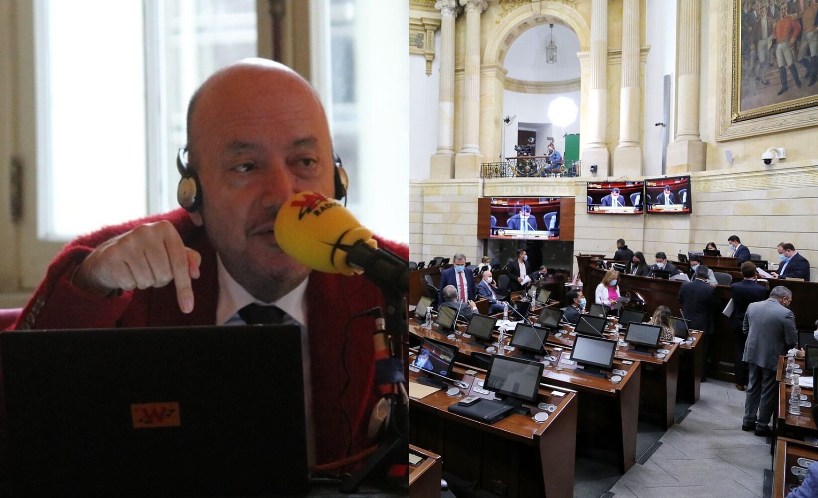 El director de W Radio, Julio Sánchez Cristo, se despachó contra el proceder del Congreso para aprobar el proyecto de ley que buscaba reformar el código electoral, que fue tumbado por la Corte Constitucional. / FOTO: W Radio - Colprensa.