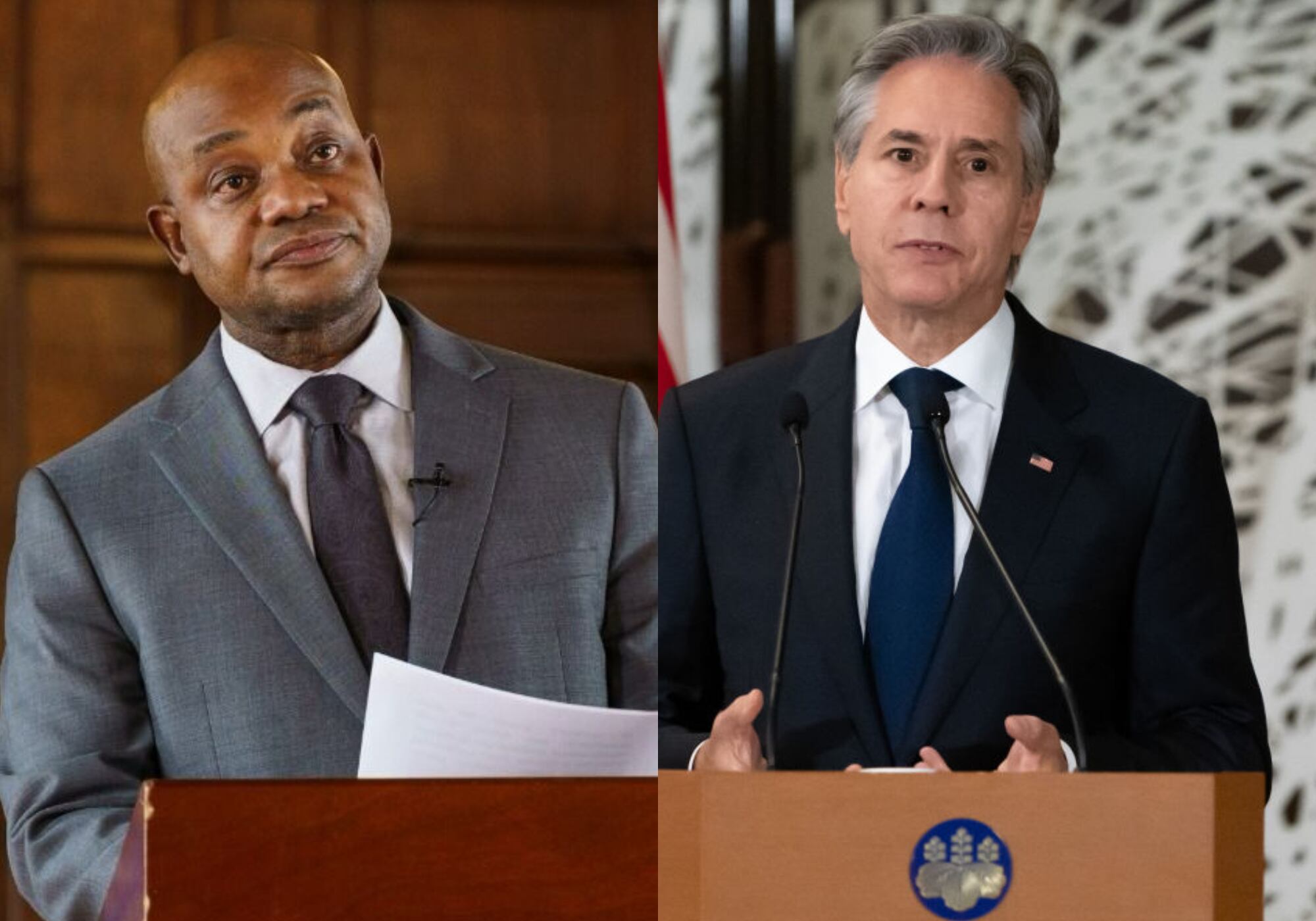 Antony J. Blinken y Luis Gilberto Murillo. Foto: Colprensa y Getty Images.