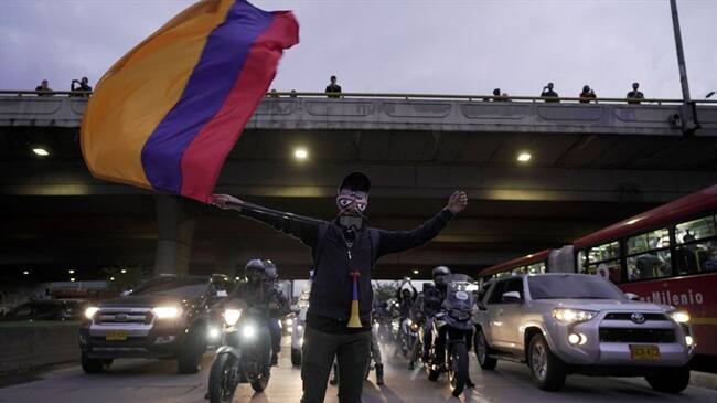 La Personería de Bogotá hizo un balance de los dos meses de protestas registradas en la capital del país. Foto: Getty Images / DIEGO CUEVAS