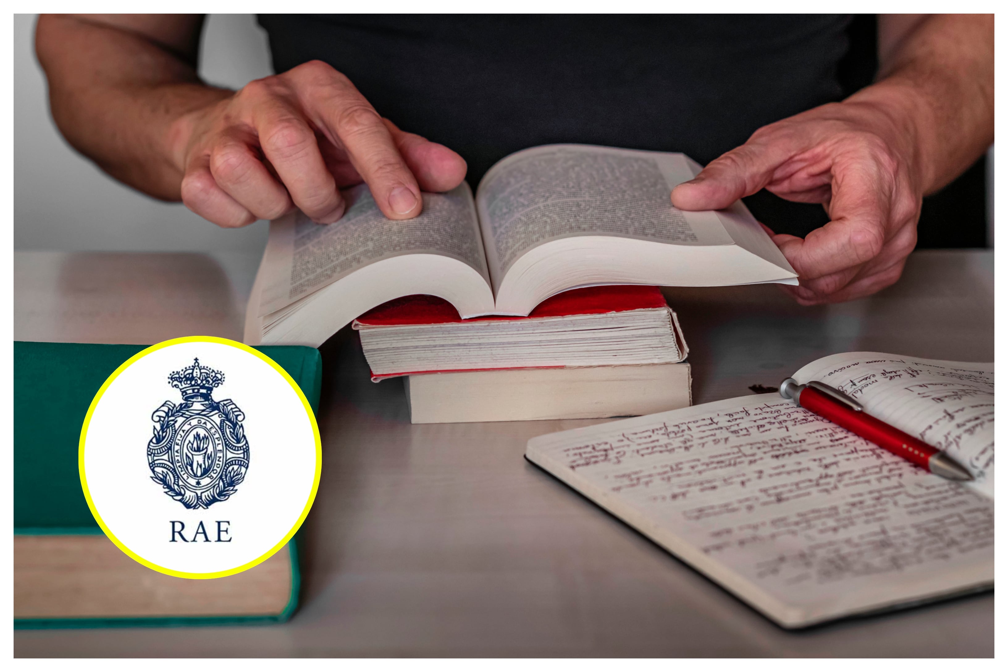 Referencia de ortografía. Foto: Getty Images y Real Academia Española. 