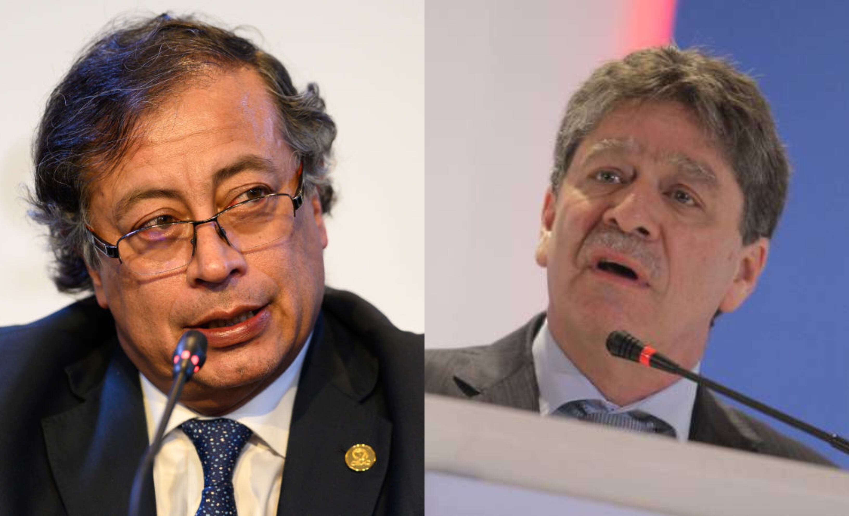 Gustavo Petro y Bruce Mac Master. Fotos: Getty/Colprensa