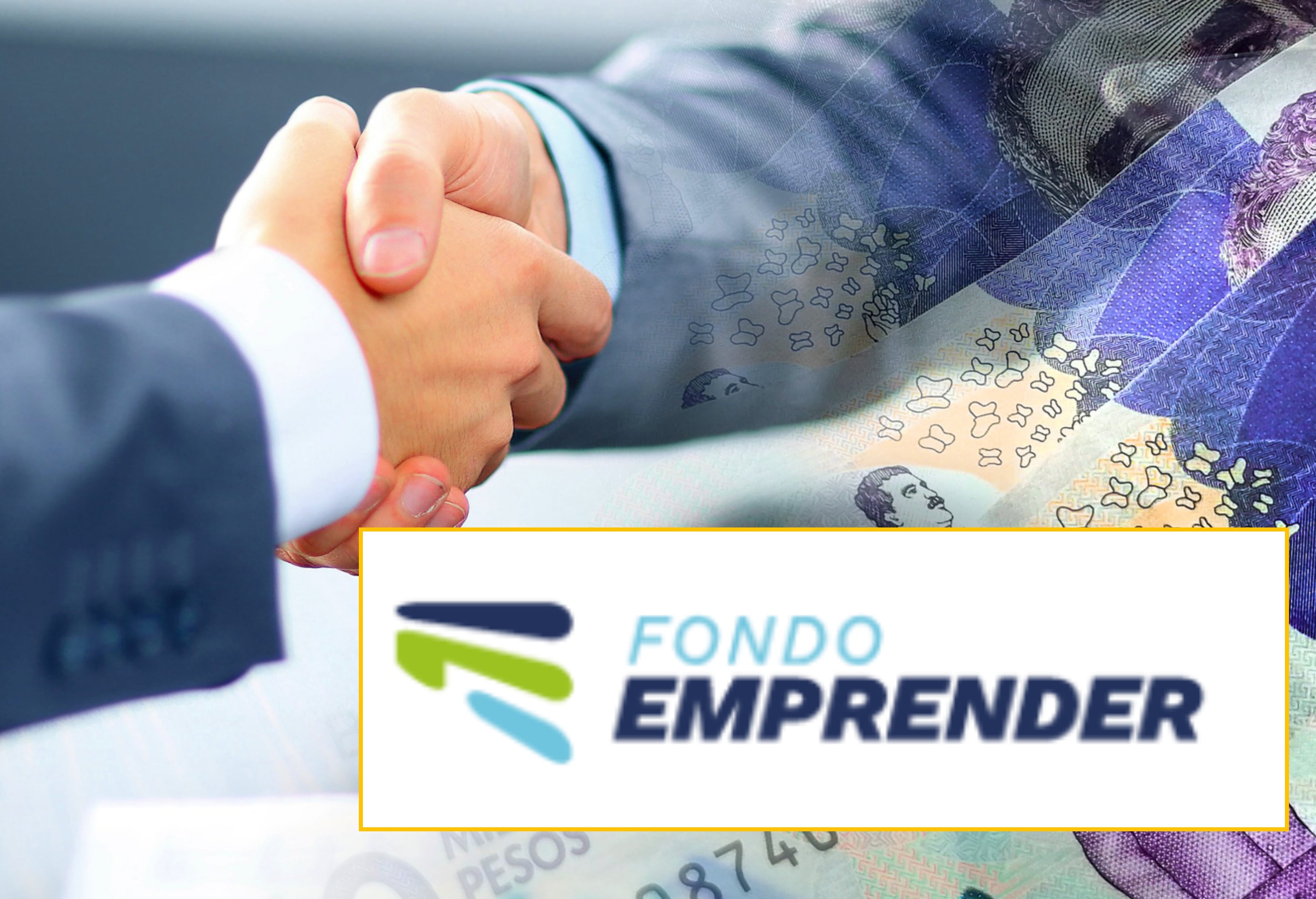 Imagen de referencia y logo del Fondo Emprender. Foto: Getty Images / Fondo Emprender