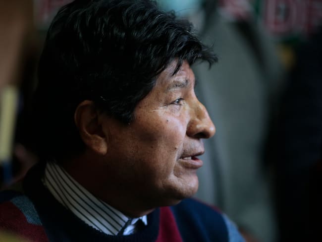 El expresidente de Bolivia Evo Morales habla durante una conferencia de prensa el 24 de agosto de 2021 en La Paz, Bolivia. Foto de Gastón Brito/Getty Images.