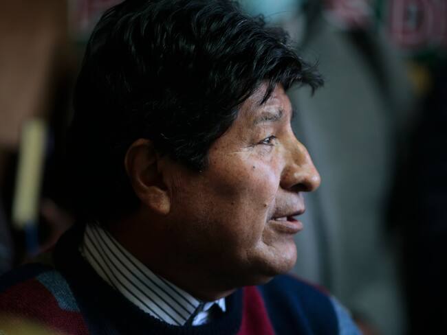 El expresidente de Bolivia Evo Morales habla durante una conferencia de prensa el 24 de agosto de 2021 en La Paz, Bolivia. Foto de Gastón Brito/Getty Images.