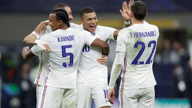 Celebración de Francia su triunfo de la Liga de Naciones. Créditos: Getty Images