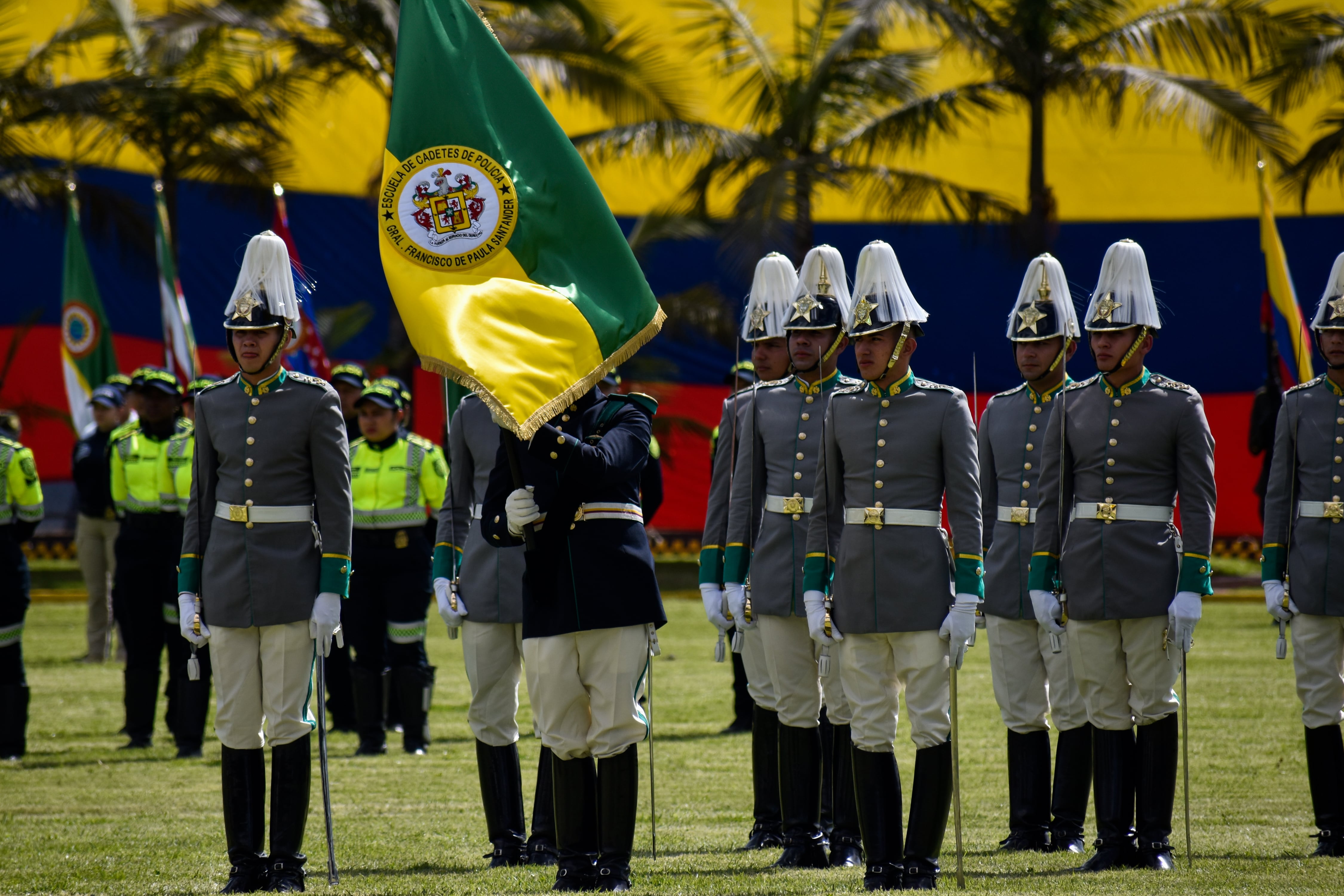 Cadetes de la Escuela General Santander de la Policía Nacional (Foto vía GettyImages)