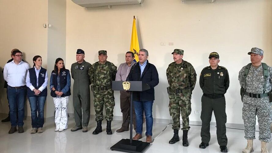 El mandatario lideró un consejo de seguridad en el municipio de Santander de Quilichao. Foto: Presidencia