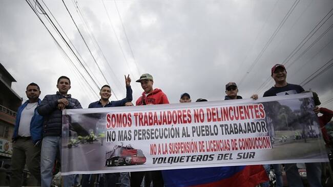 Aplazamiento de mesa de negociación paro transportadores. Foto:
