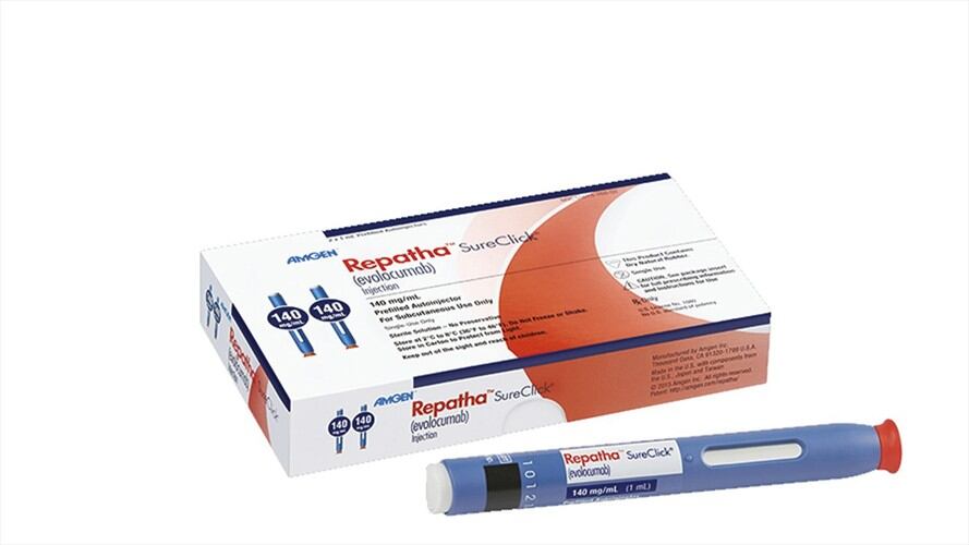 Foto de archivo sin fecha distribuida por Amgen Inc. del medicamento reductor del colesterol Repatha.. Foto: Associated Press - AP