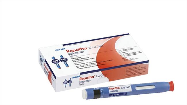 Foto de archivo sin fecha distribuida por Amgen Inc. del medicamento reductor del colesterol Repatha.. Foto: Associated Press - AP