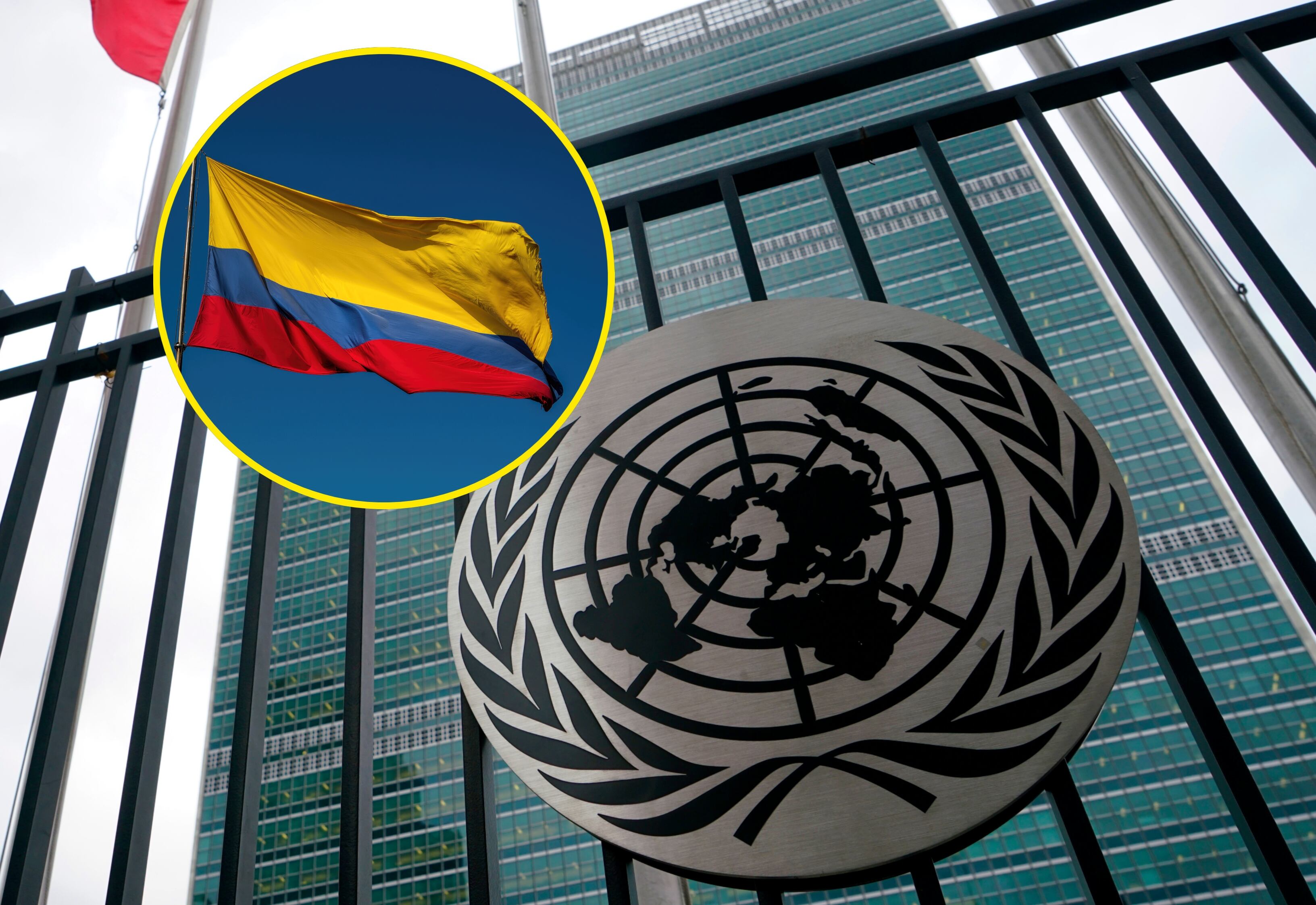 ONU y bandera de Colombia Foto: Simon McGill / Getty Images. 