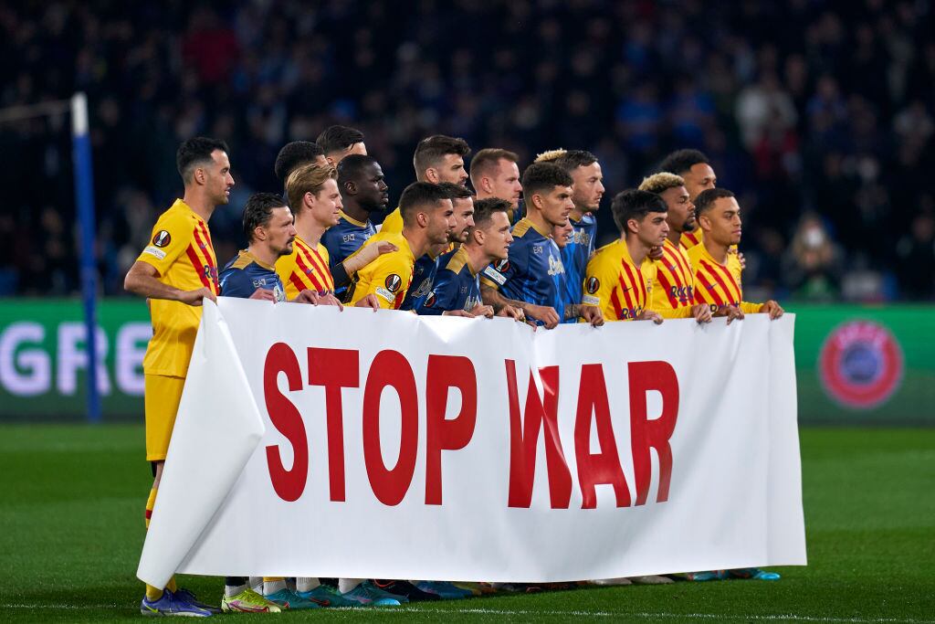 Barcelona y Napoli . (Photo by Pedro Salado/Quality Sport Images/Getty Images)