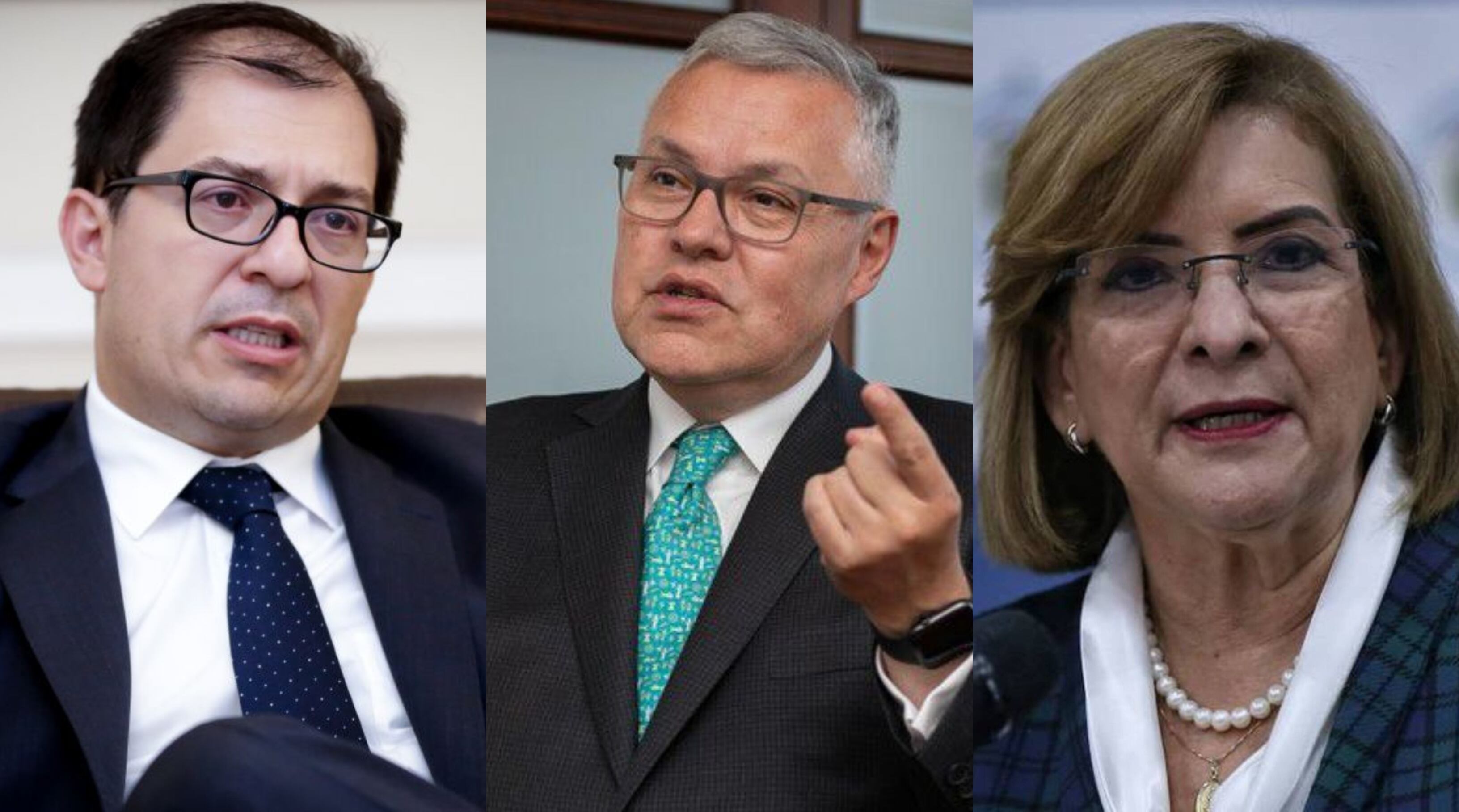 Fiscal Francisco Barbosa, ministro de Jusiticia, Néstor Osuna y procuradora Margarita Cabello. Fotos: Colprensa.