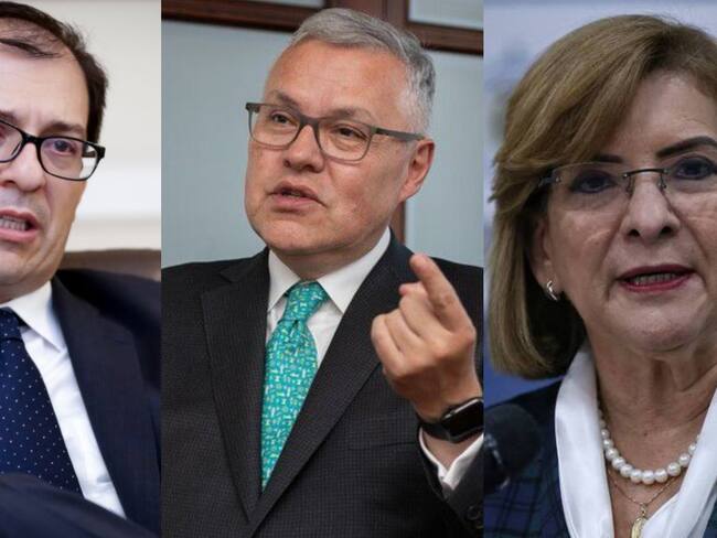Fiscal Francisco Barbosa, ministro de Jusiticia, Néstor Osuna y procuradora Margarita Cabello. Fotos: Colprensa.