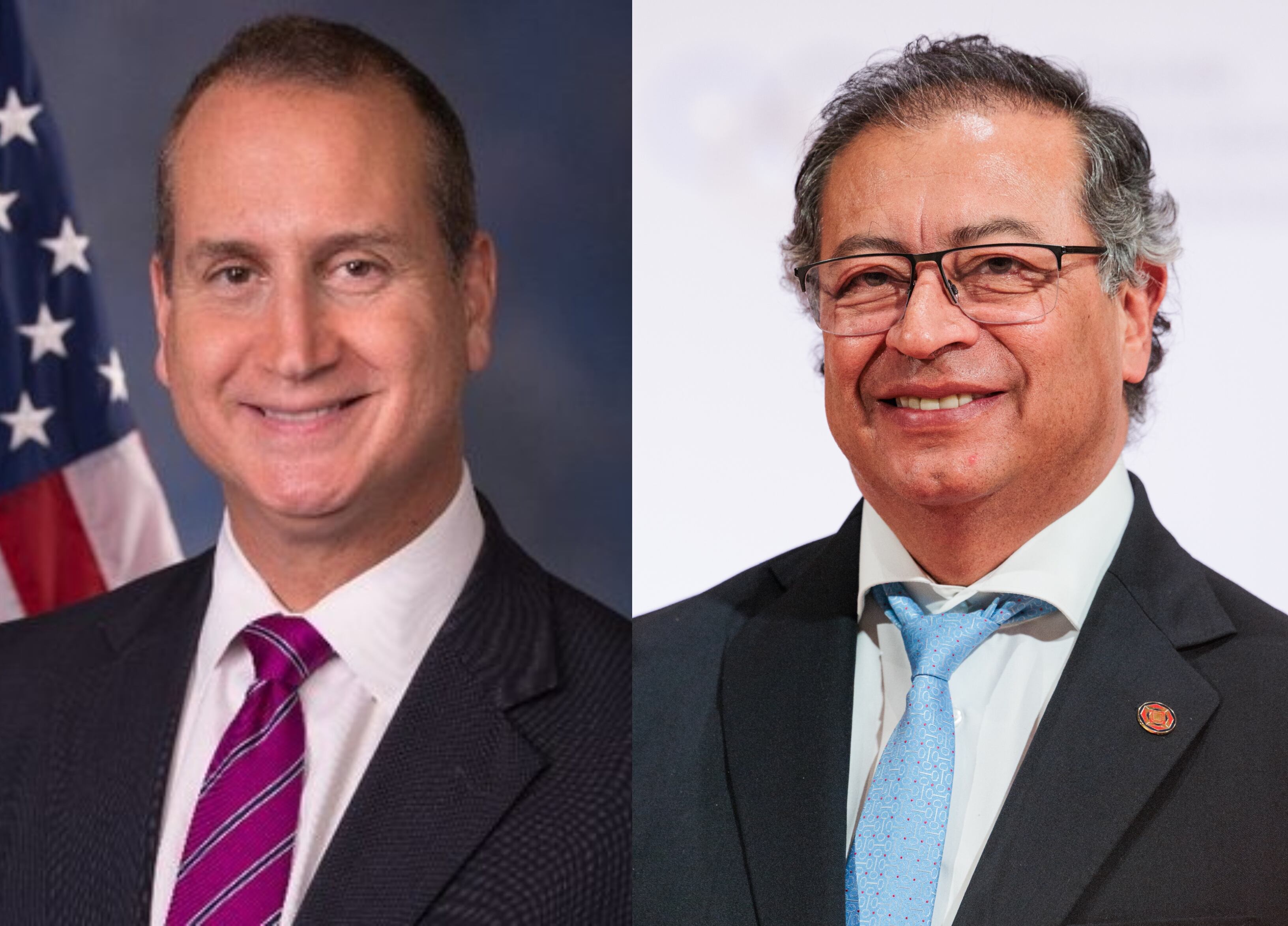 Mario Díaz-Balart y Gustavo Petro. Foto: Richard Bord/Getty Images/ vía X @MarioDB.
