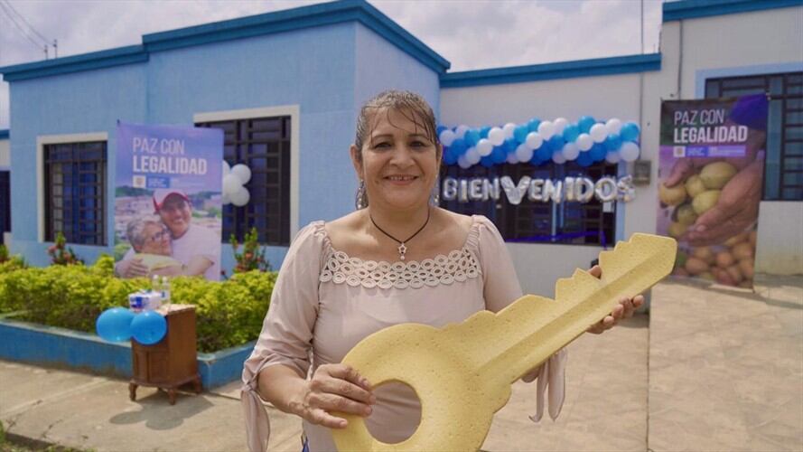 Vivienda propia para excombatiente de las Farc. Foto: Cortesía de la ARN