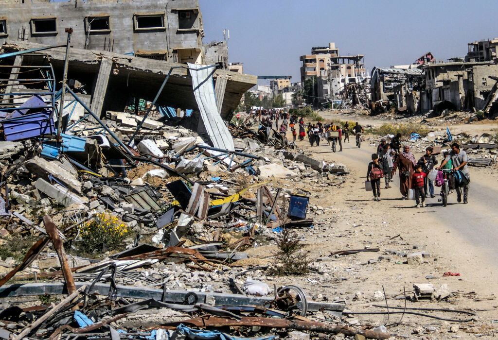 Bombardeos en Jabalia. I Foto: Mahmoud Issa/SOPA Images/LightRocket via Getty Images.