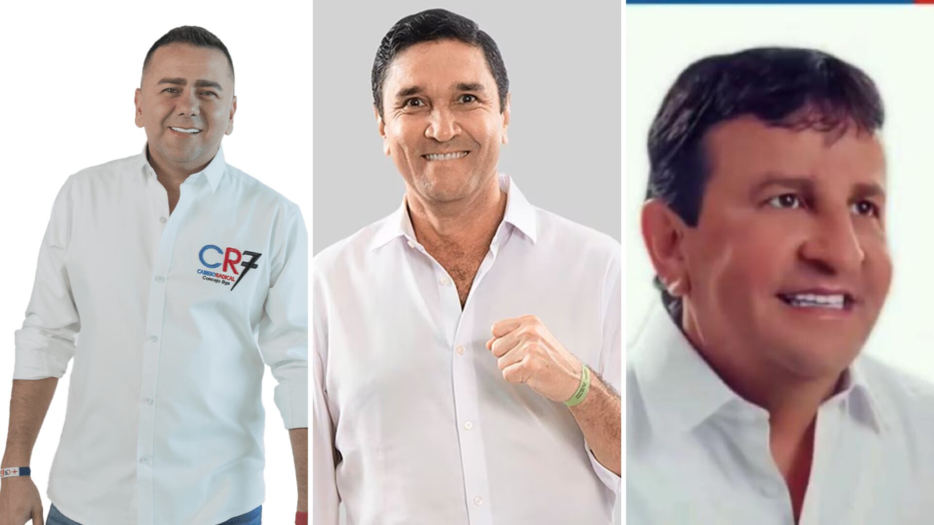 Cristian Reyes, concejal de Cambio Radical; Juan Carlos Cárdenas, alcalde de Bucaramanga y Wilson Ramírez, concejal de Cambio Radical