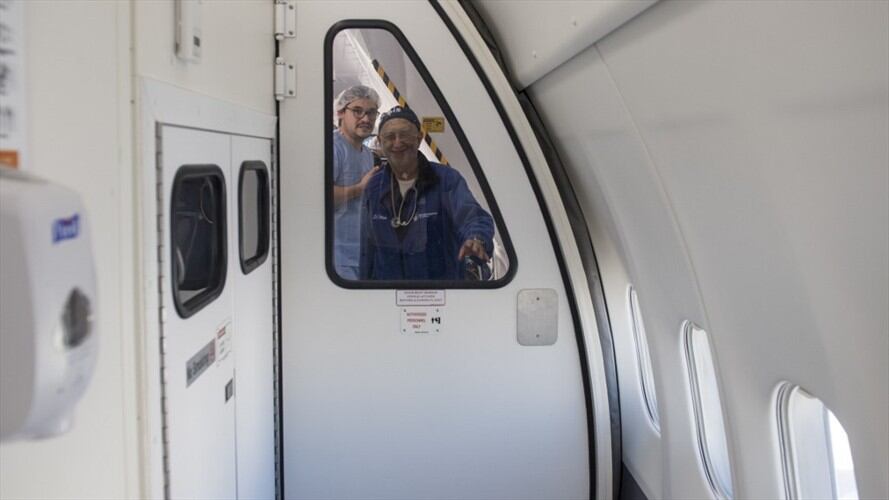 Un avión hospital para capacitar a oftalmólogos y tratar enfermedades de los ojos. Foto: Agencia AFP