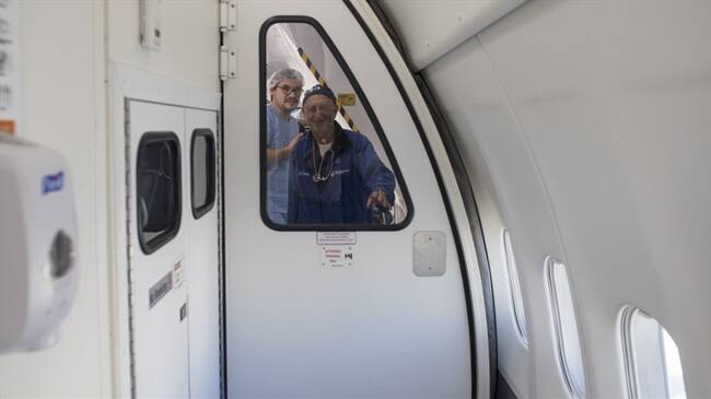 Un avión hospital para capacitar a oftalmólogos y tratar enfermedades de los ojos. Foto: Agencia AFP