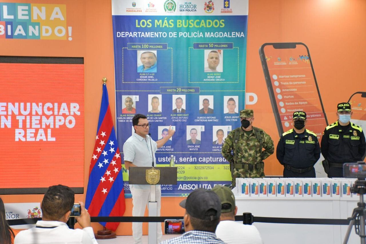 Cartel de los más buscados/ Gobernación del Magdalena 
