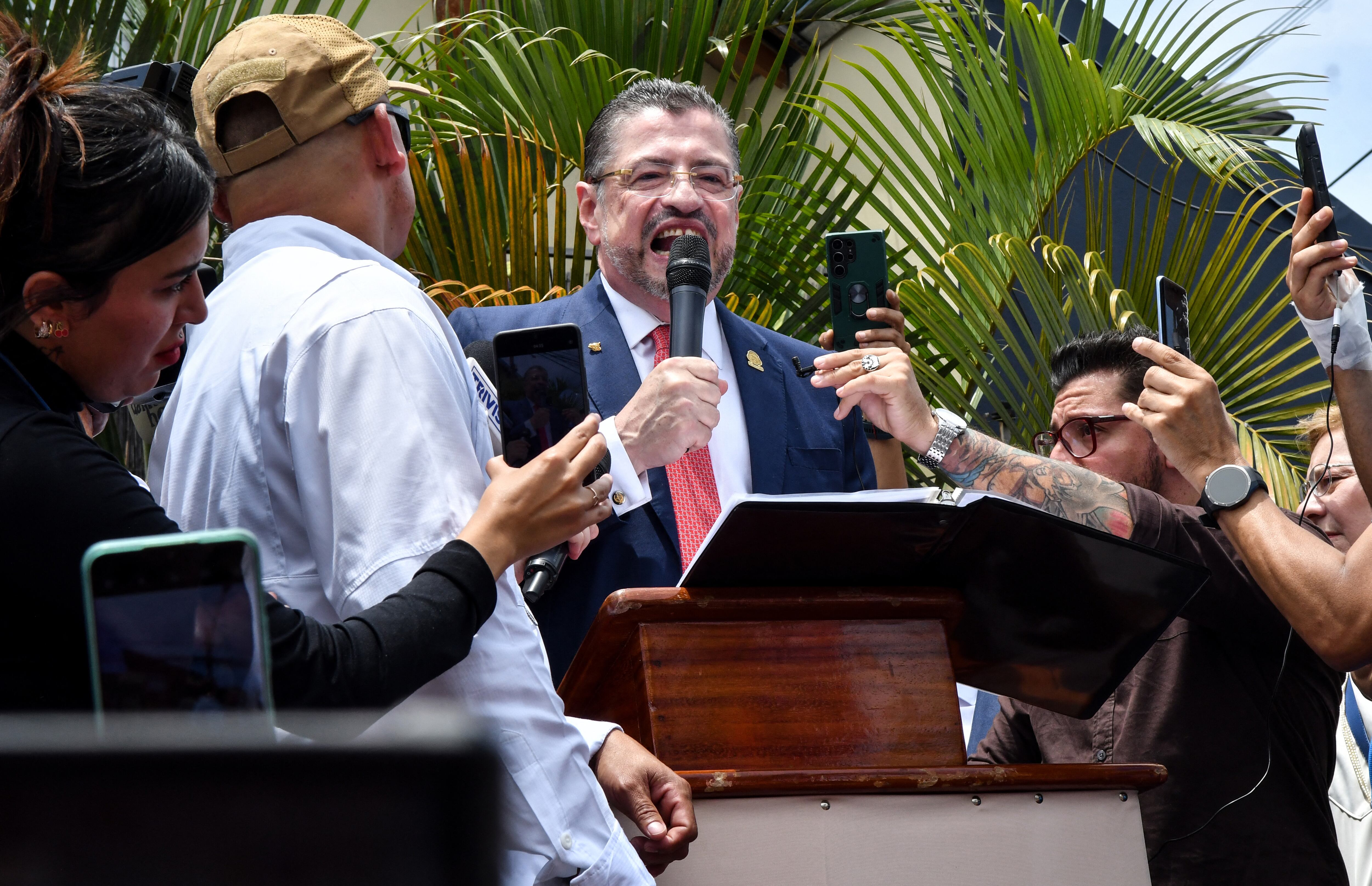 Presidente Rodrigo Chaves. FOTO: EZEQUIEL BECERRA/AFP via Getty Images