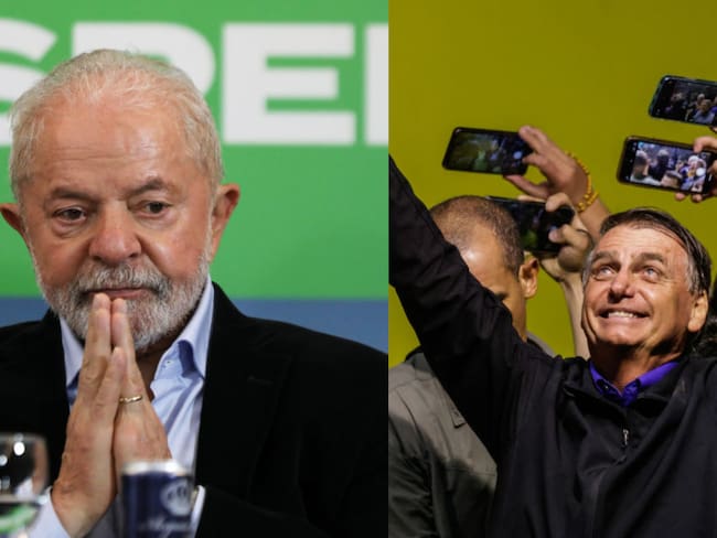 Candidatos presidenciales en Brasil, Lula y Bolsonaro. Foto: GettyImages.