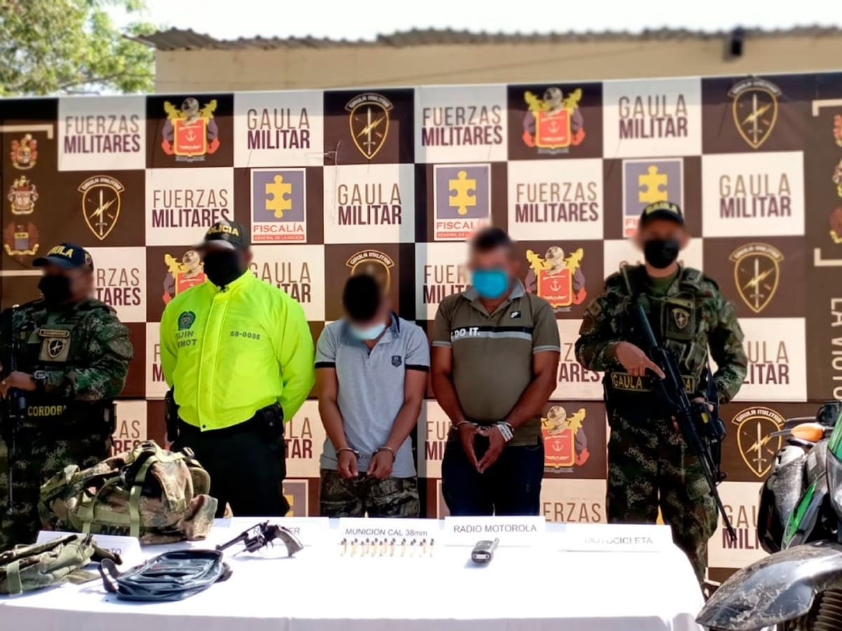 Capturan a dos presuntos integrantes del Clan del Golfo en Tierralta