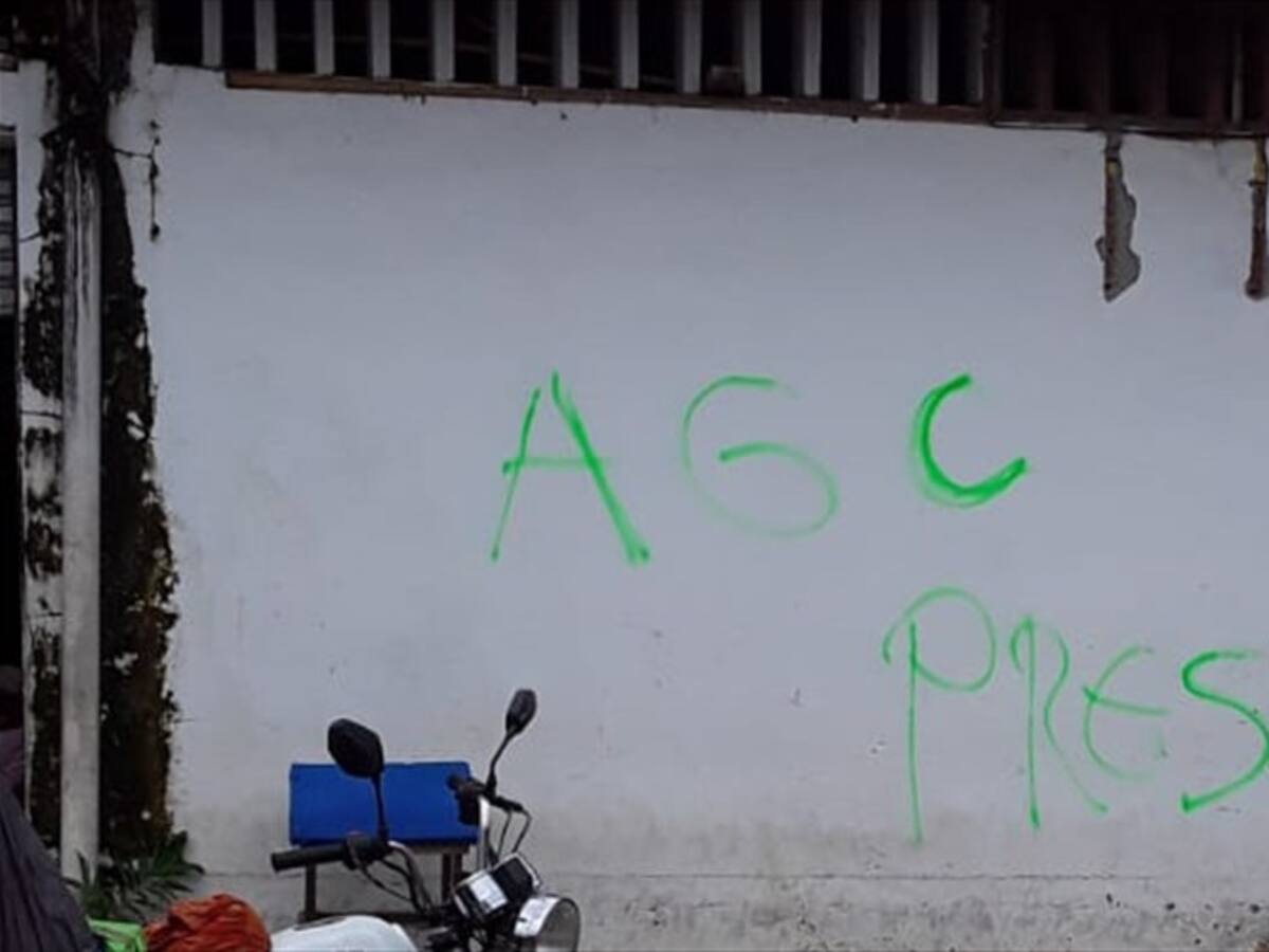 Tensión en Córdoba con la aparición de grafitis alusivos al Clan del Golfo