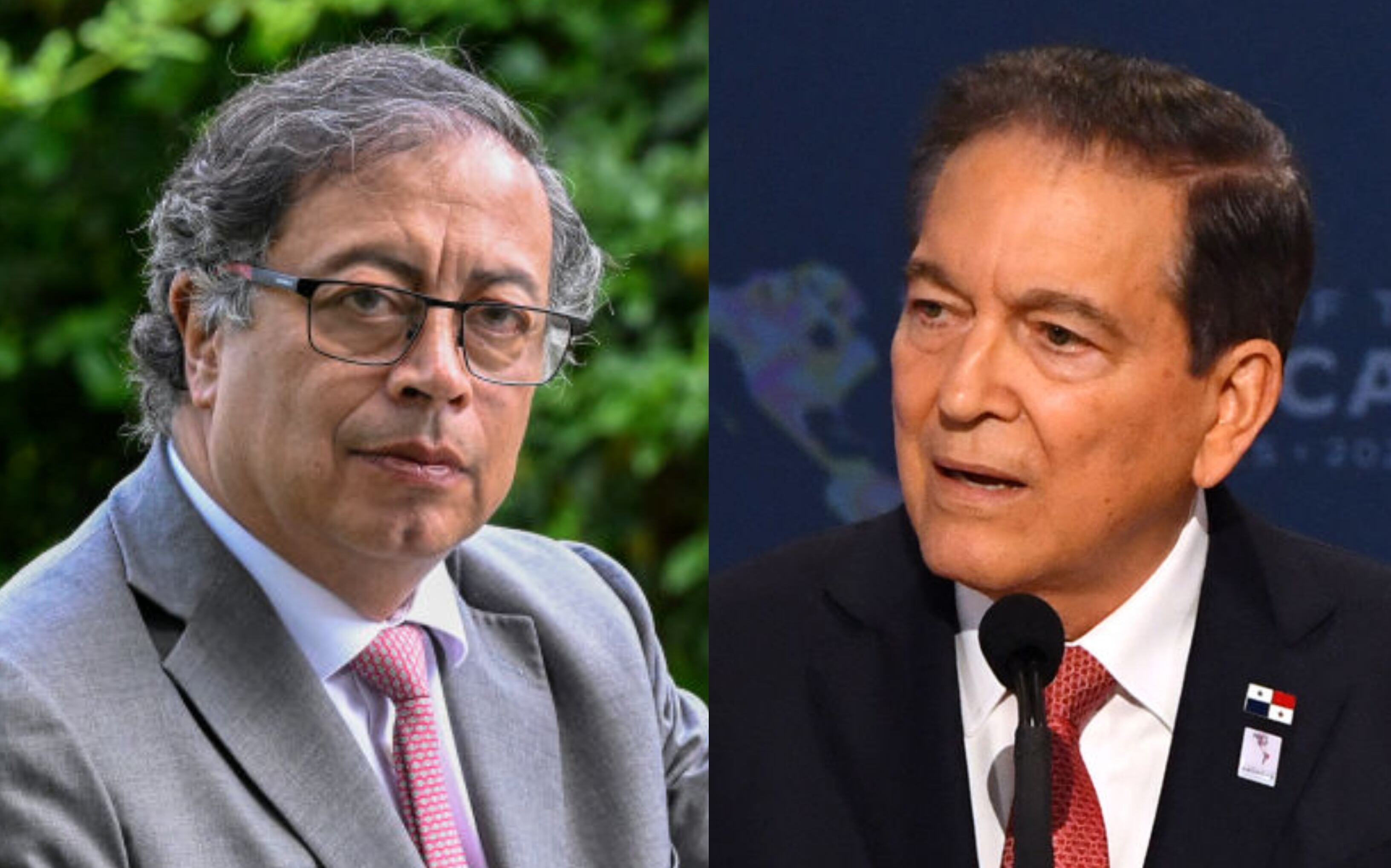 Prsidente de Colombia Gustavo Petro y presidente de Panamá Laurentino Cortizo. Fotos: GettyImages