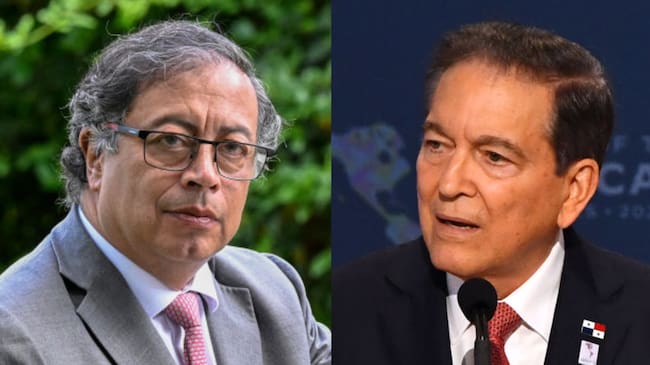 Prsidente de Colombia Gustavo Petro y presidente de Panamá Laurentino Cortizo. Fotos: GettyImages