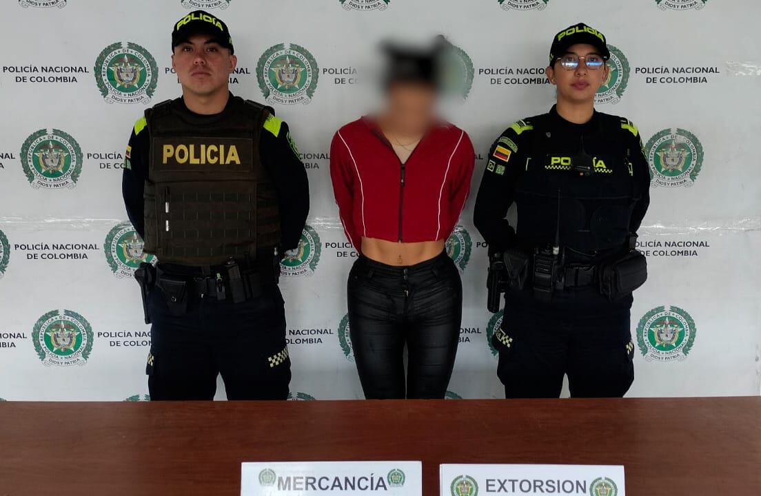 Captura de extorsionista en Bogotá. Foto: Policía Bogotá