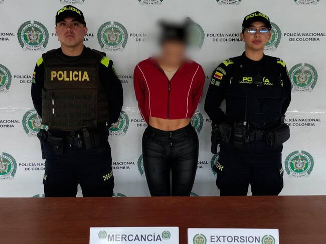 Captura de extorsionista en Bogotá. Foto: Policía Bogotá