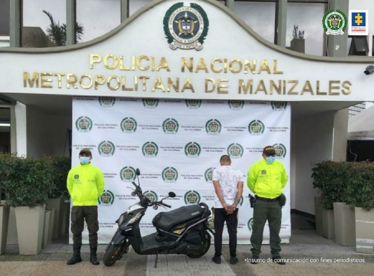 Lo señalan de varios hurtos en Manizales. Crédito: Fiscalía Seccional Caldas.