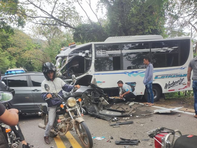 Accidente de tránsito en el sector Pedregales, Norte de Santander / Foto: Cortesía