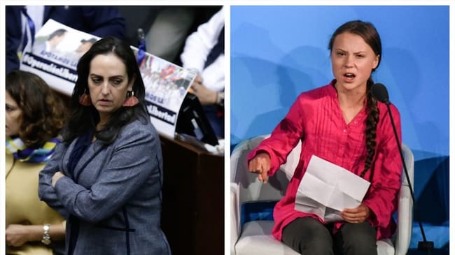 La senadora del Centro Democrático generó una tormenta en redes sociales a raíz de sus opiniones con la activista.. Foto: Getty Images y Colprensa